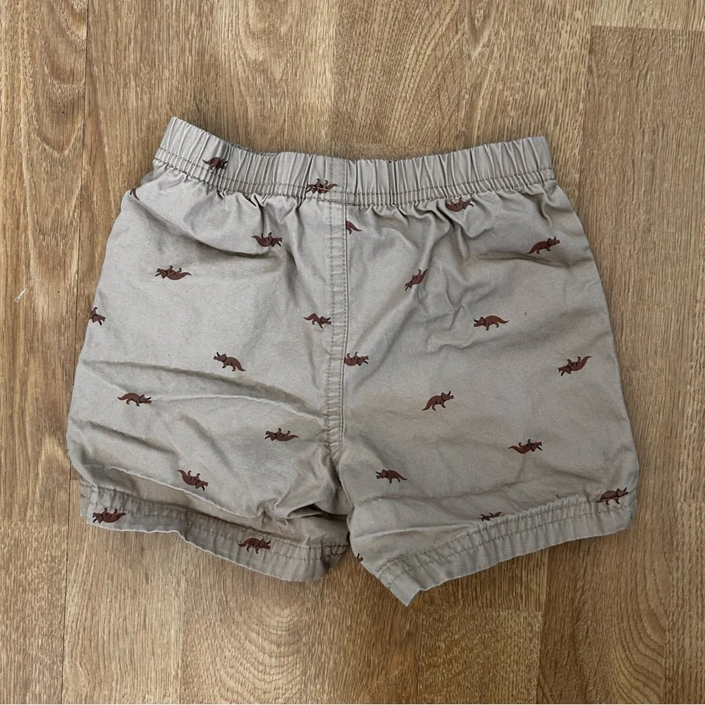 Carters tan dinosaur shorts for boys